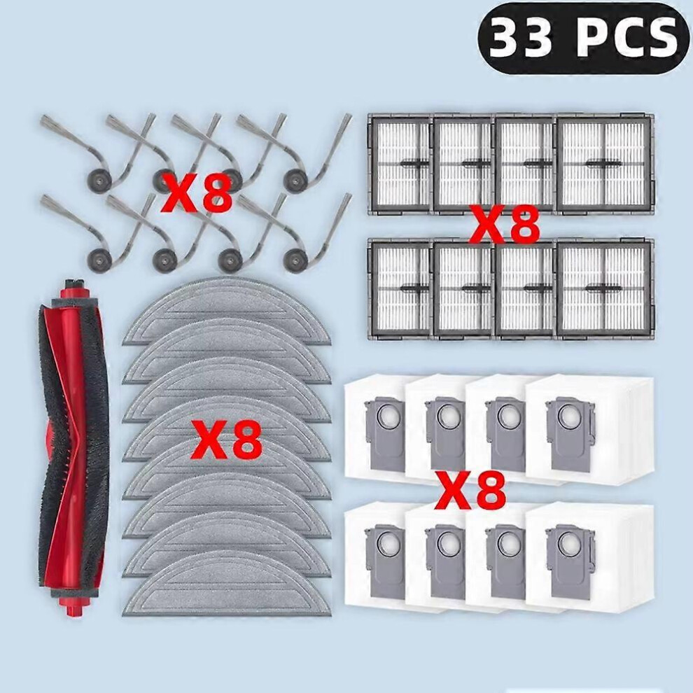 For Roborock Q10 S5/Q10 S5+/Q10v/Q10v+/Q10 Vf/Q10 Vf+/S8 Pro/S8 Pro Plus Parts Main Side Brush Filter Mop Cloth Dust Bag749 6900003261481