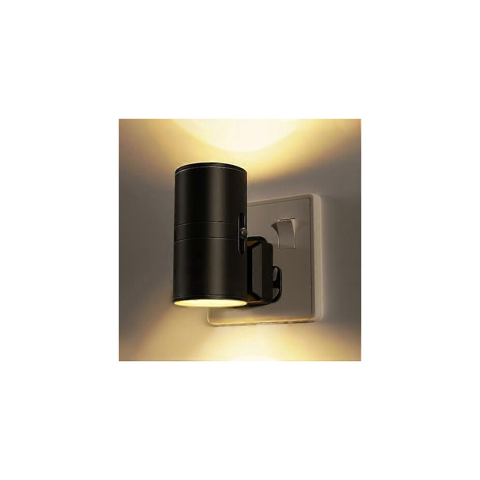 Night Plug In Wall, Dimmable Night With Dusk To Dawn Sensor, [1 Pack] Adjustable Brightness 100Lm, Warm 3000K, P1026 Light/White