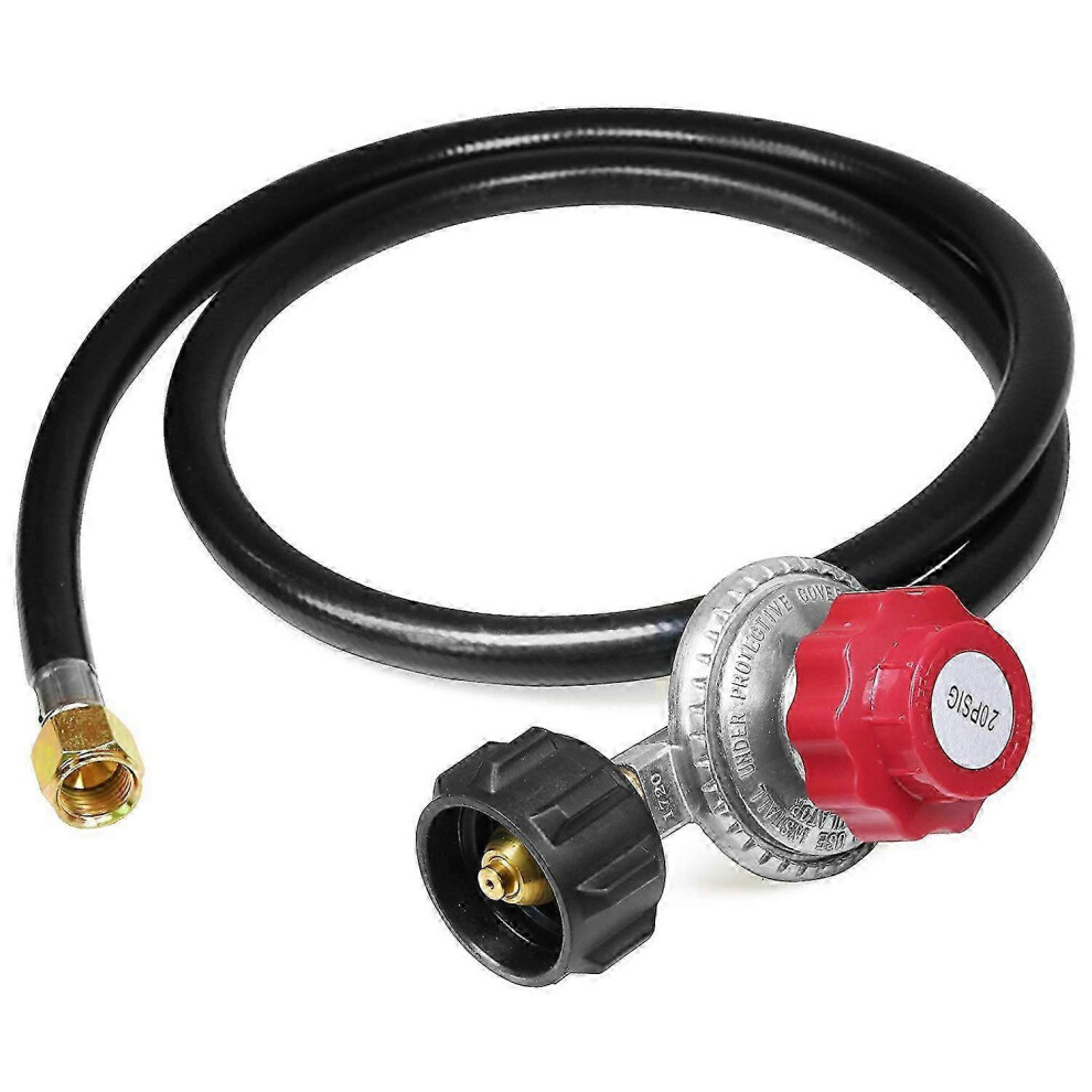 High Pressure Propane 0-20 Psi Adjustable Regulator With 4Ft Qcc1/Type1 Hose - Fits For Propane Burn Edition 07161224 6900003266196
