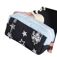 Embroidery Dog Pencil Bag Polyester Pencil Case Cosmetic Bag-N2
