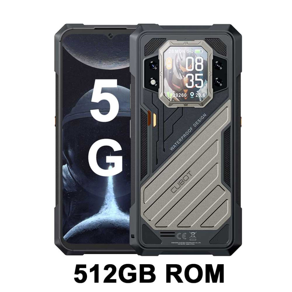 (Black) Cubot Kingkong X, Rugged Smartphone 5G, 32Gb Ram(16Gb 16Gb), 512Gb Rom, 10200Mah, 6.583-Inch 120Hz Screen, Black 4027021856771