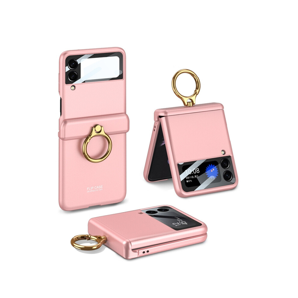 Compatible Gift Samsung Galaxy Z Flip3 5G Gkk Magnetic Hinged Flip Case With Ring Holder(Pink):For Samsung Galaxy Z Flip3 5G Pink 3636994182735