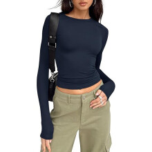 (Number 31, XXL) Women's Slim Casual Short Sleeve T-Shirt, Solid Spring Autumn Streetwear Base Top