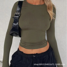(Number 59, XXL) Women's Slim Casual Short Sleeve T-Shirt, Solid Spring Autumn Streetwear Base Top