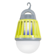 Insect Zapper & Lantern Combo – 180 Lumen LED Camping Light with 3 Brightness Settings – USB Rechargeable Bug Zapper with 500V Electric Gr