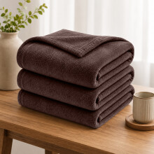 (2X Super King/ XL, Coffee) Budget Friendly Luxury 310GSM Faux Fur Fleece Blankets - Ultra Soft Warm Plush Throws for All Season Use | Pack of 2