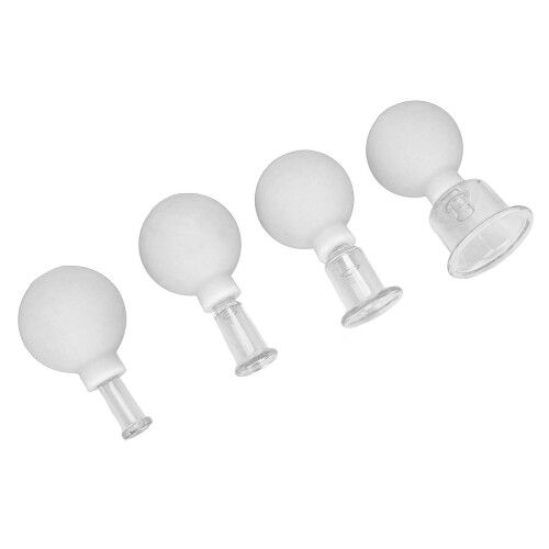 Weißes Vakuum-Cupping-Set Nr.1-4 1.7/0.7cm 2