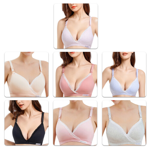 Adjustable Strap Nursing Bra For Pregnancy And-Gray 42 95 2