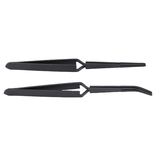 2er Pack Reverse Pinzetten Schwarz Edelstahl-Silikon 1