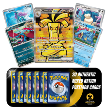 Authentic Pokémon Card Mixed Nation 20 Pack Bundle