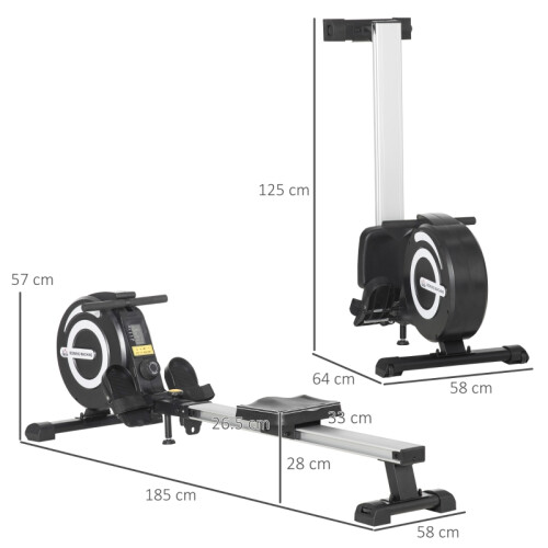 Magnetic Rower, 8-Level Quiet Resistance, LCD 1