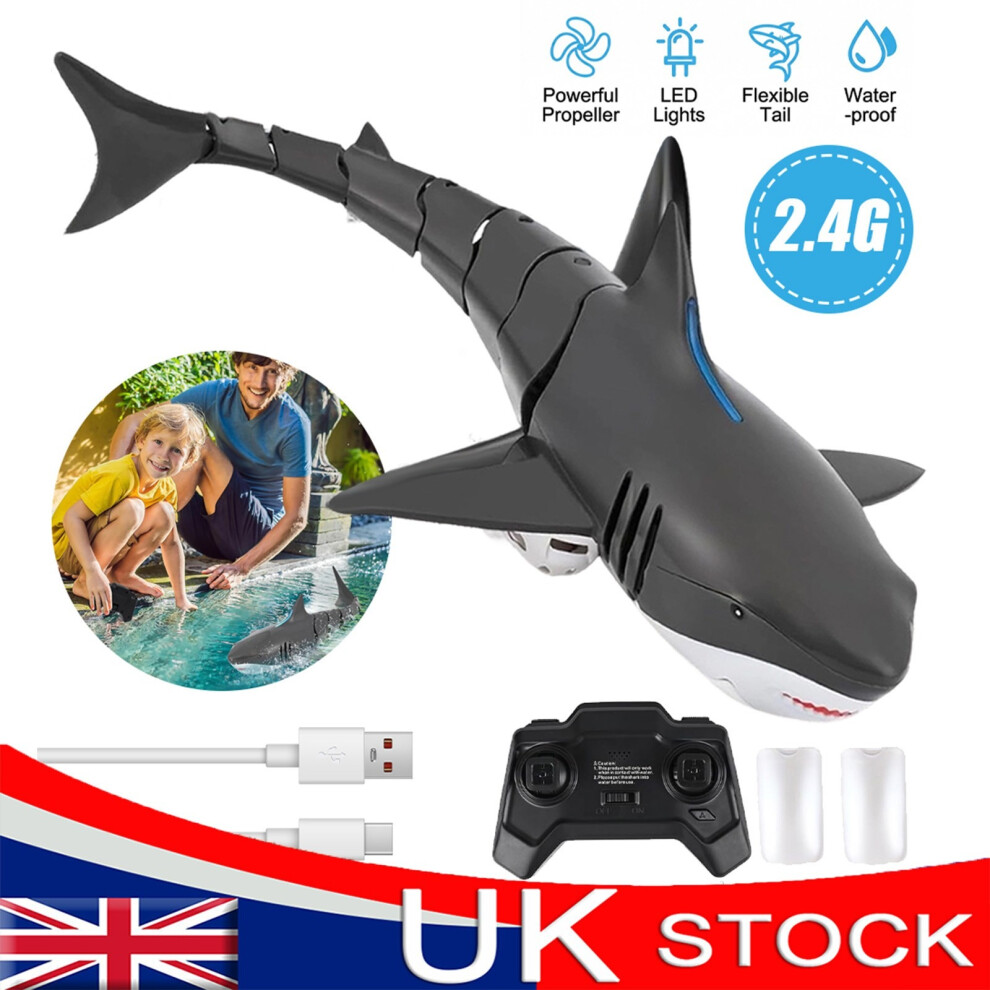 Shark 2.4Ghz Electric Rc Radio Remote Control Swimming Pool Water Lake Prank Toy