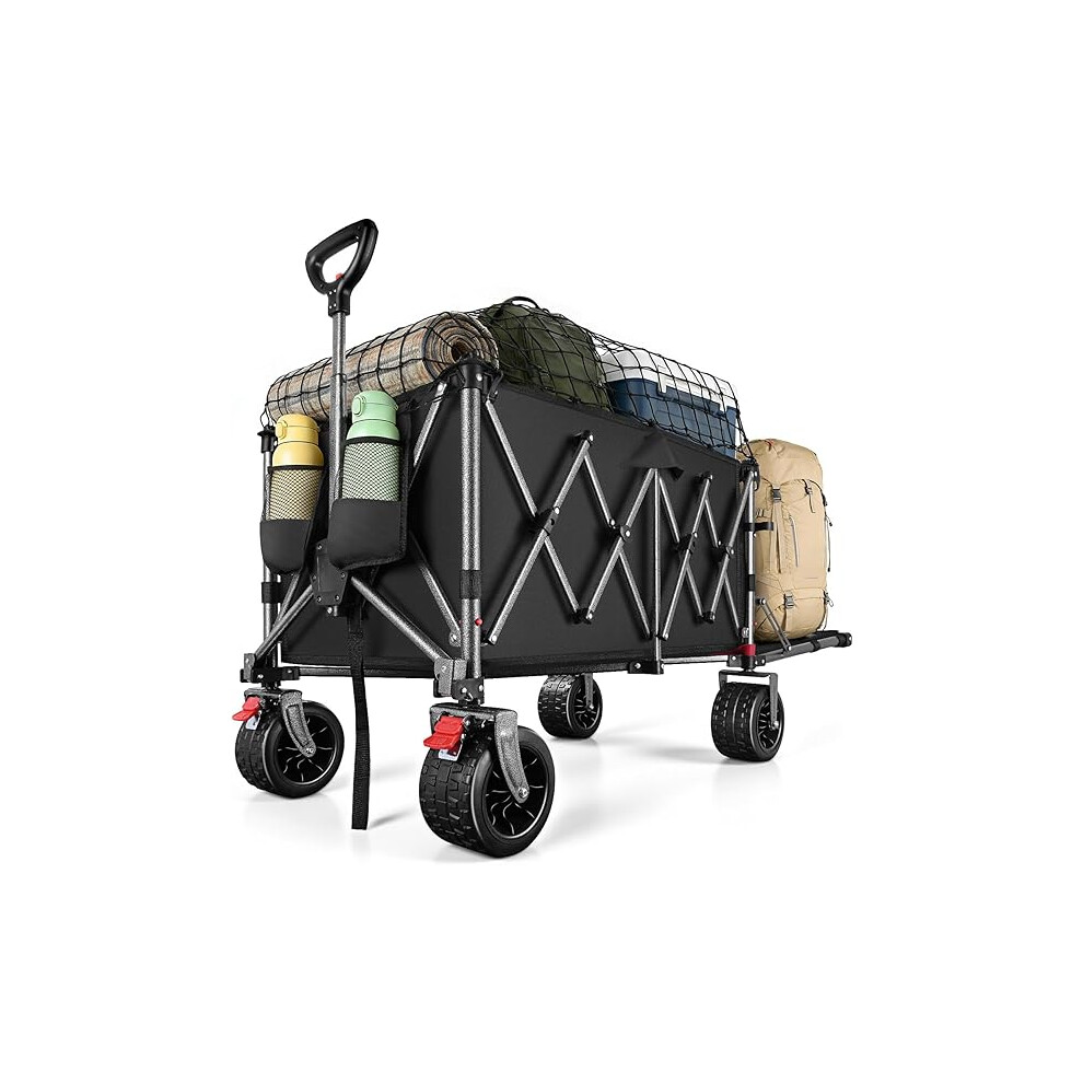 300L Festival Trolley on Wheels, Heavy Duty Folding Wagon, Portable Camping Cart Load up 180KG, Camping Trolley Foldable