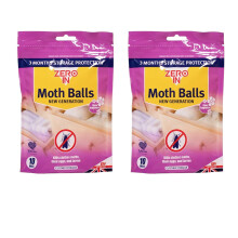 ZeroIn Moth Balls Fabric Protection 10 Balls x 2 Pack