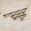 (128mm Handle) Antique Brushed Dark Brass Slimline T-Bar Cabinet Handle 10
