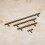 (128mm Handle) Antique Brushed Dark Brass Slimline T-Bar Cabinet Handle 12