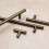 (160mm Handle) Antique Brushed Dark Brass Slimline T-Bar Cabinet Handle 11