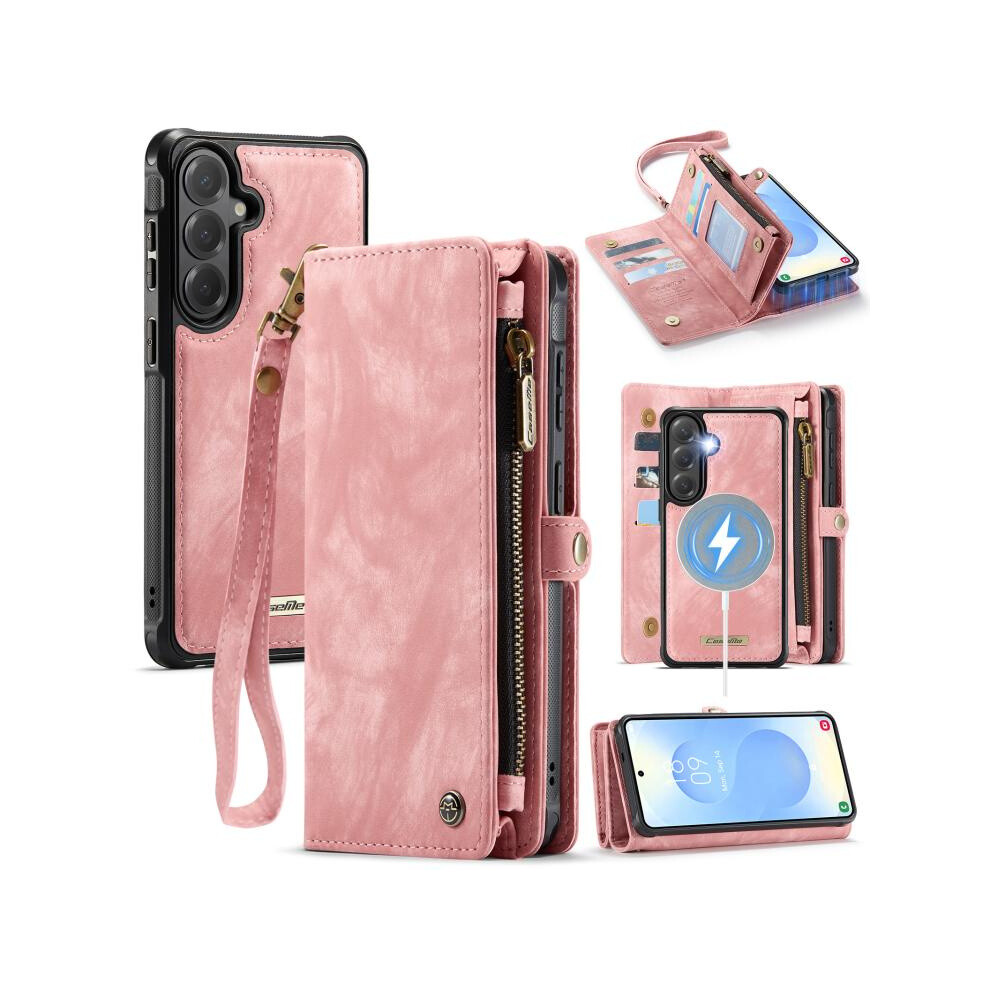 Compatible Gift Samsung Galaxy S26+ 5G Caseme 008 Detachable Multifunctional Leather Phone Case(Pink):For Samsung Galaxy S26+ 5G Pink 3042090299190