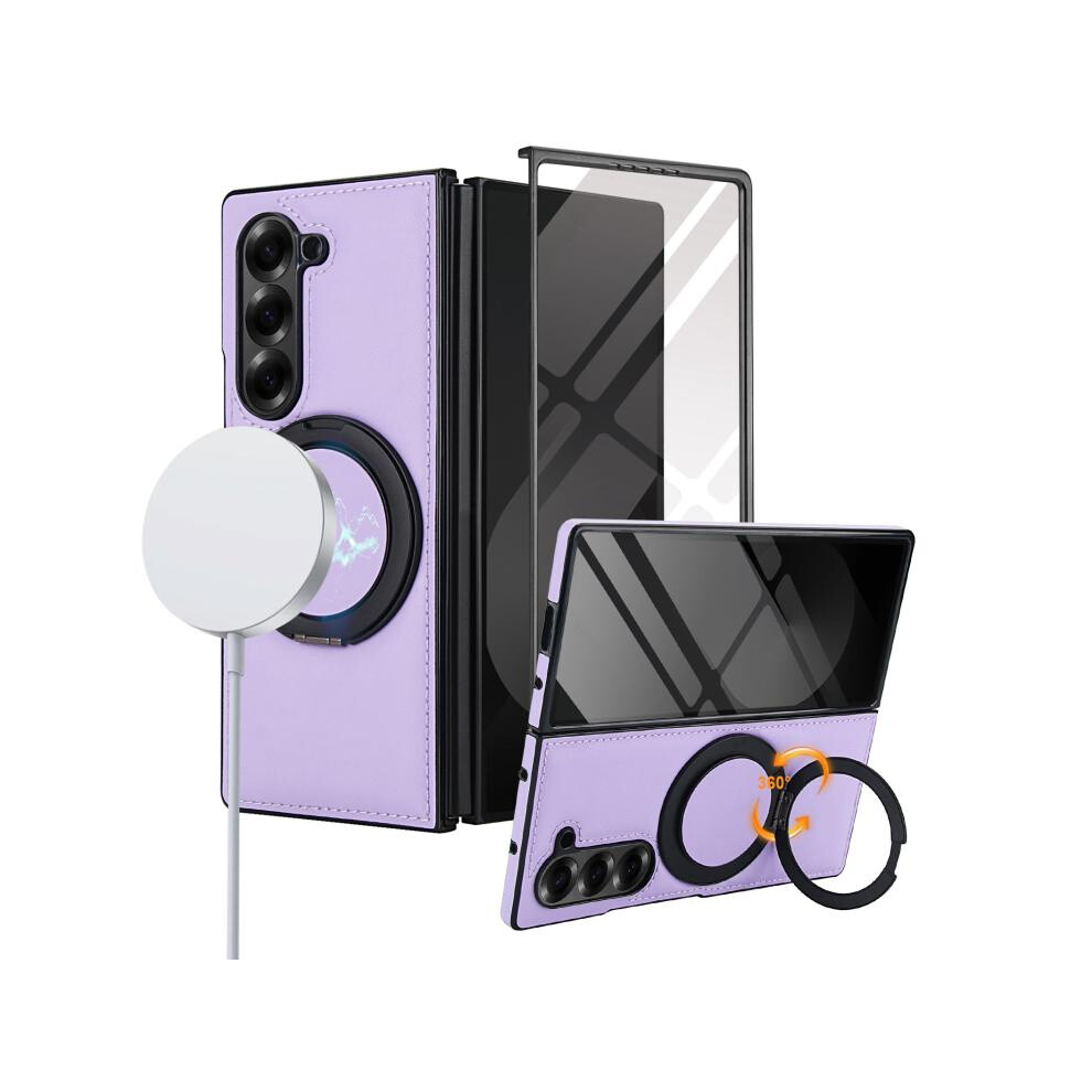 Magsafe Magnetic Case Compatible Gift Samsung Galaxy Z Fold5 ( Purple):For Samsung Galaxy Z Fold5 Light/Purple 8145044216443