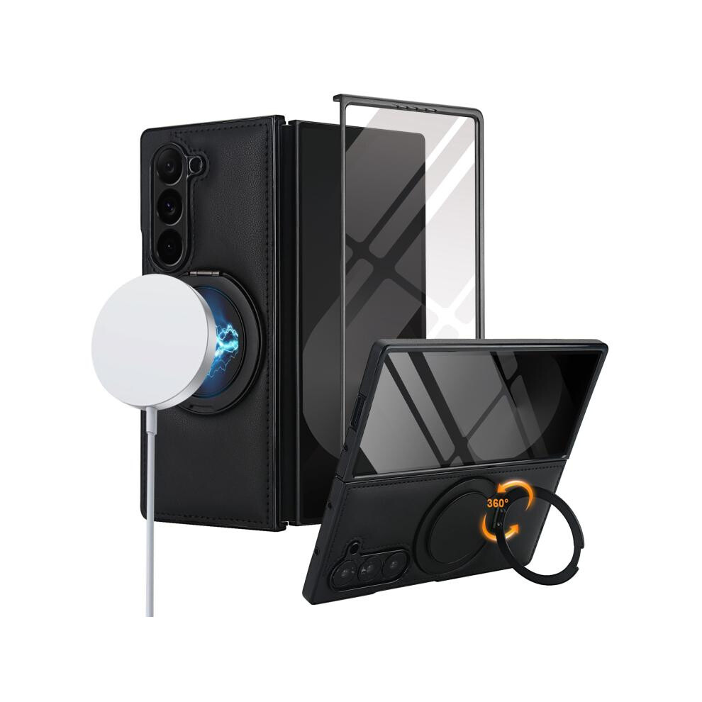 Magsafe Magnetic Case/Screen Protector Compatible Gift Samsung Galaxy Z Fold6 (Black):For Samsung Galaxy Z Fold6 Black 8145044216290