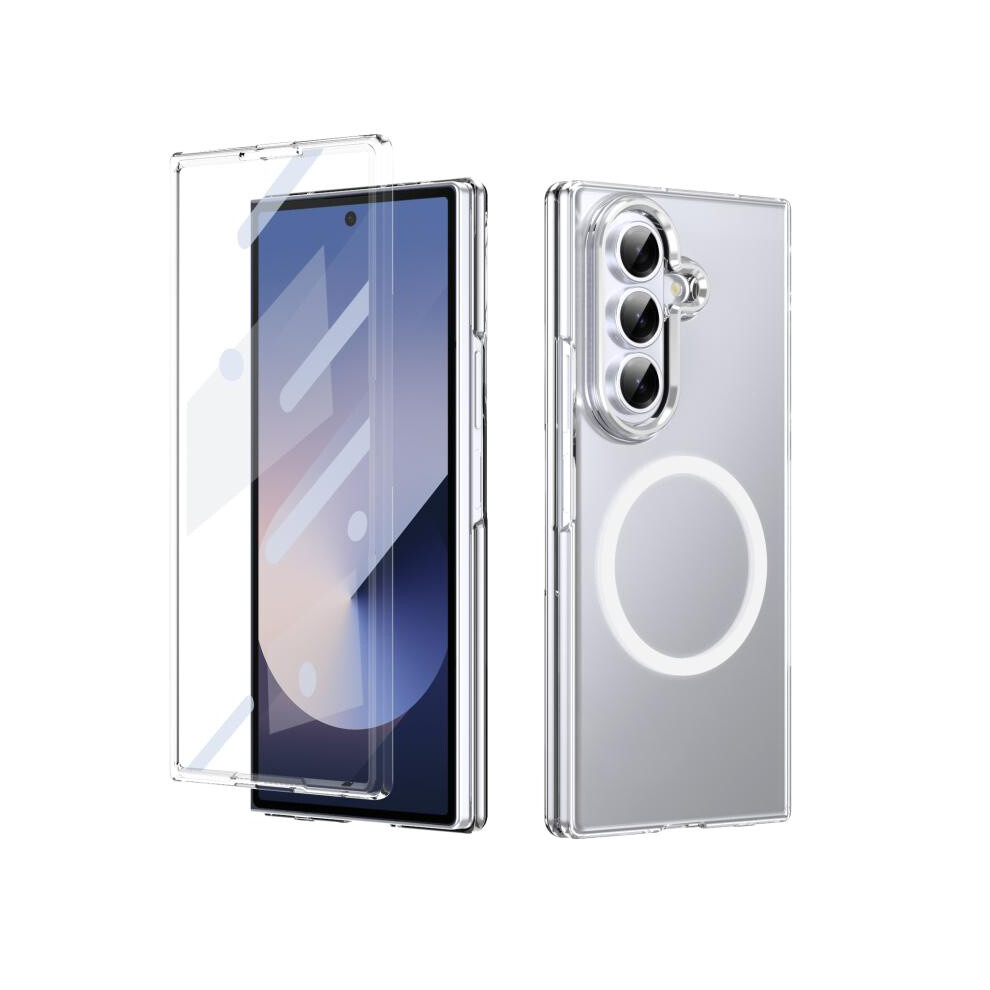 Compatible Gift Samsung Galaxy Z Fold7 5G Lce Folding Series Magsafe Integrated Clear Pc Phone Case(Silver):For Samsung Galaxy Z Fold7 5G Silver 4753601164126
