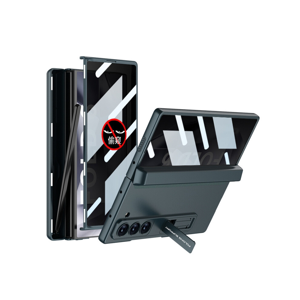 Compatible Gift Samsung Galaxy Z Fold6 Gkk Integrated Privacy Magnetic Folding Phone Case With Pen Case (Pen Not Included) (Kongshan ):For Samsu Green 7056706125946