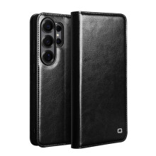 Qialino Klassische Handyhülle aus echtem Leder, kompatibel mit Samsung Galaxy S26 Ultra 5G (Schwarz): Kompatible Samsung Galaxy S26 Ultra 5G