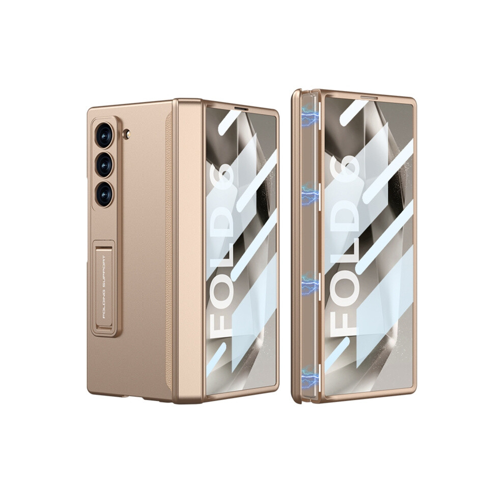 Gkk Integrated Magnetic Folding Phone Case Compatible Gift Samsung Galaxy Z Fold6 (Mystic ):For Samsung Galaxy Z Fold6 Bronze 8184164356639