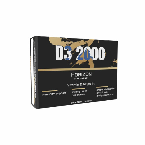 Witamina D3 2000 IU Horizon 60 tabletek odporność kości zęby