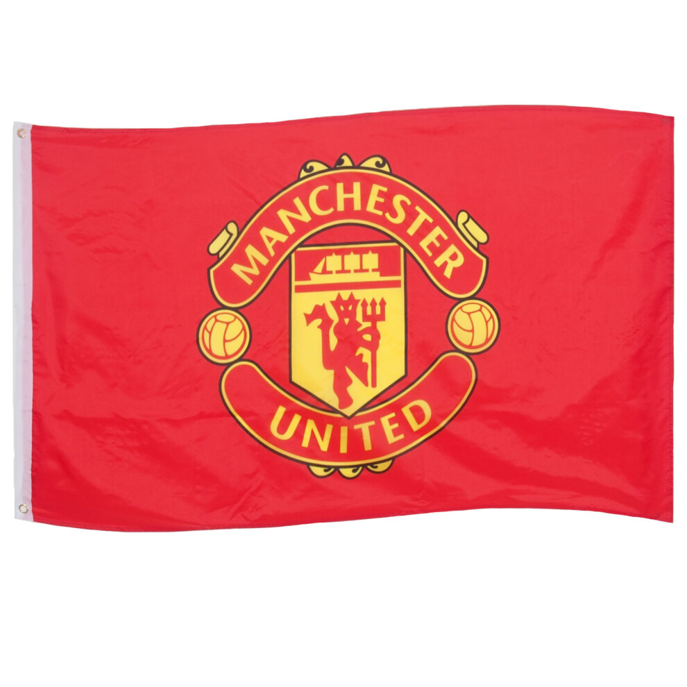 Manchester United Fc Official Football Gift 5X3ft Crest Body Flag