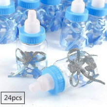 New 24 X Blue Baby Candy Boy Box Bottle Baby Shower Baby Shower Gift Box Party Baptism Gift Pack (blue) Yanlieso