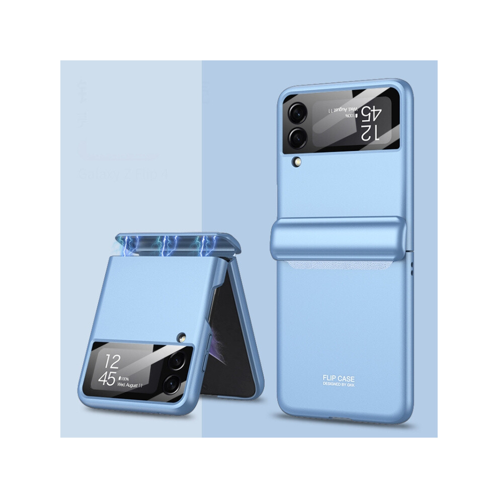 Gkk Magnetic Folding Full Coverage Phone Case Compatible Gift Samsung Galaxy Z Flip4 (Blue): Blue 4194760300718