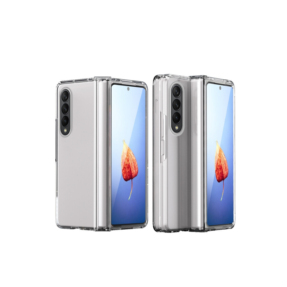 Full-Coverage Hinge Phone Case Compatible Gift Samsung Galaxy Z Fold4 (Clear).:Transparent And Colorless 3225532135779