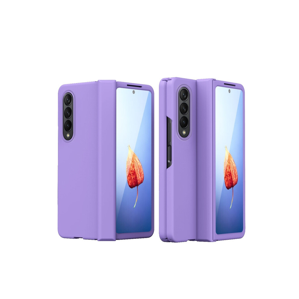 Full-Coverage Hinge Phone Case Compatible Gift Samsung Galaxy Z Fold4 (Purple):Purple; Purple 3225532135755