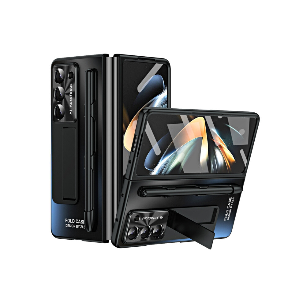 Compatible Gift Samsung Galaxy Z Fold5 5G Premium Series Integrated Ag Frosted Phone Case With Pen Slot (Black):For Samsung Galaxy Z Fold5 5G Black 3225532135885