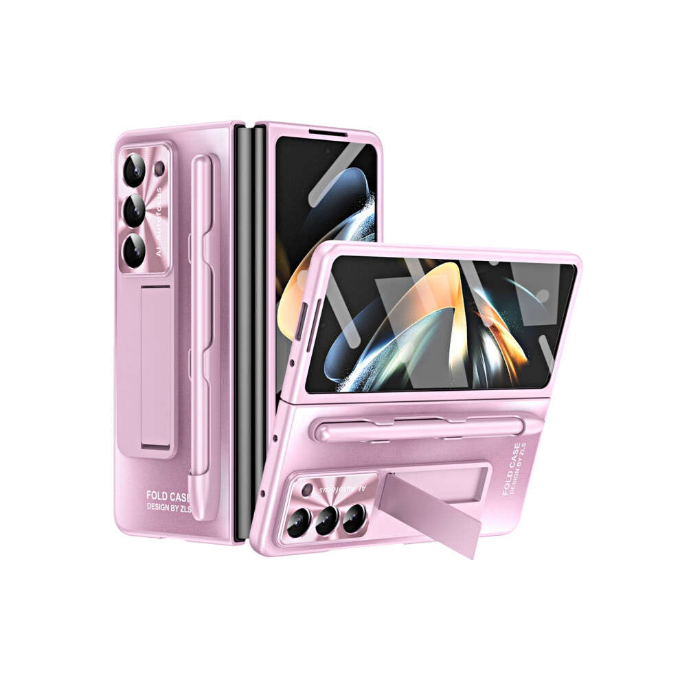 Compatible Gift Samsung Galaxy Z Fold5 5G Premium Series Integrated Ag Frosted Folding Phone Case With Pen Slot (Pink):For Samsung Galaxy Z Fold5 5G Pink 3225532135878