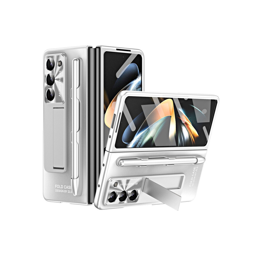 Compatible Gift Samsung Galaxy Z Fold5 5G Premium Series Integrated Ag Frosted Phone Case With Pen Slot (Silver):For Samsung Galaxy Z Fold5 5G Silver 3225532135915