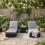 Liegestuhlset aus Rattan 3