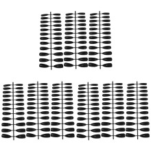 216Pcs Black Long False Nails for Women Fake Nail Art Salon Durable
