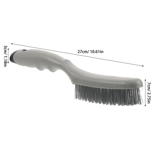 Long Handle Stainless Steel Kitchen Brush Heavy Duty Wire Scrubber 1