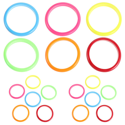 18Pcs Resin Kids Bangle Bracelets Assorted Colors for Play and Parties