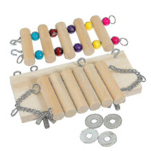 2pcs/set Hamster Toy Swing Parrot Toys
