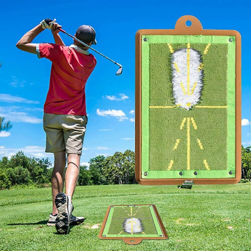 Golf Training Mat for Swing Detection, Advanced Golf Impact Mat, Path Feedback Golf Practice Mat