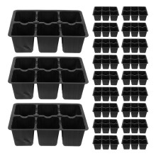 30Pièces Plateau Recyclable Semis Noir À Drainage Pour Culture