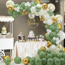 Vintage Green Balloon Chain Avocado Green Birthday Balloon Garland Wedding Arch St Patrick's Day Balloons Yanlieso