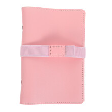 Roze A6 Planner Cover PU Zachte Flexibele Ringband Voor Budget