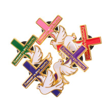 5Pcs Multi Metal Peace Dove Brooch Pins Religious Jewelry Pins