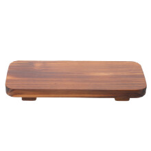Coffee Wood Pedestal Stand for Bathroom Soap Dish and Vanity
