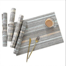 4 pieces/set of modern PVC meal mats, non slip table mats, coffee shop waterproof meal mats, bowl mats, and cup mats