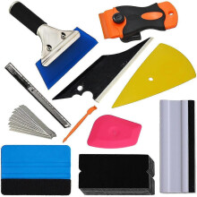 11 Pieces Window Film Tool Wrapping Kit Vinyl for Wan'an Car, Car Glass Protective Film Car Window Film Vinyl Installation Material